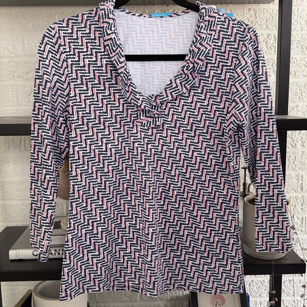 J. McLaughlin Durham Ruffle Shirt S
